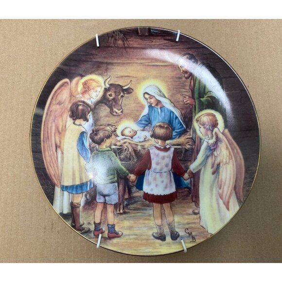 The Bradford Exchange Other - WS GEORGE 1988 "AWAY IN A MANGER"  BY CICELY MARY BARKER COLLECTIBLE PLATE
